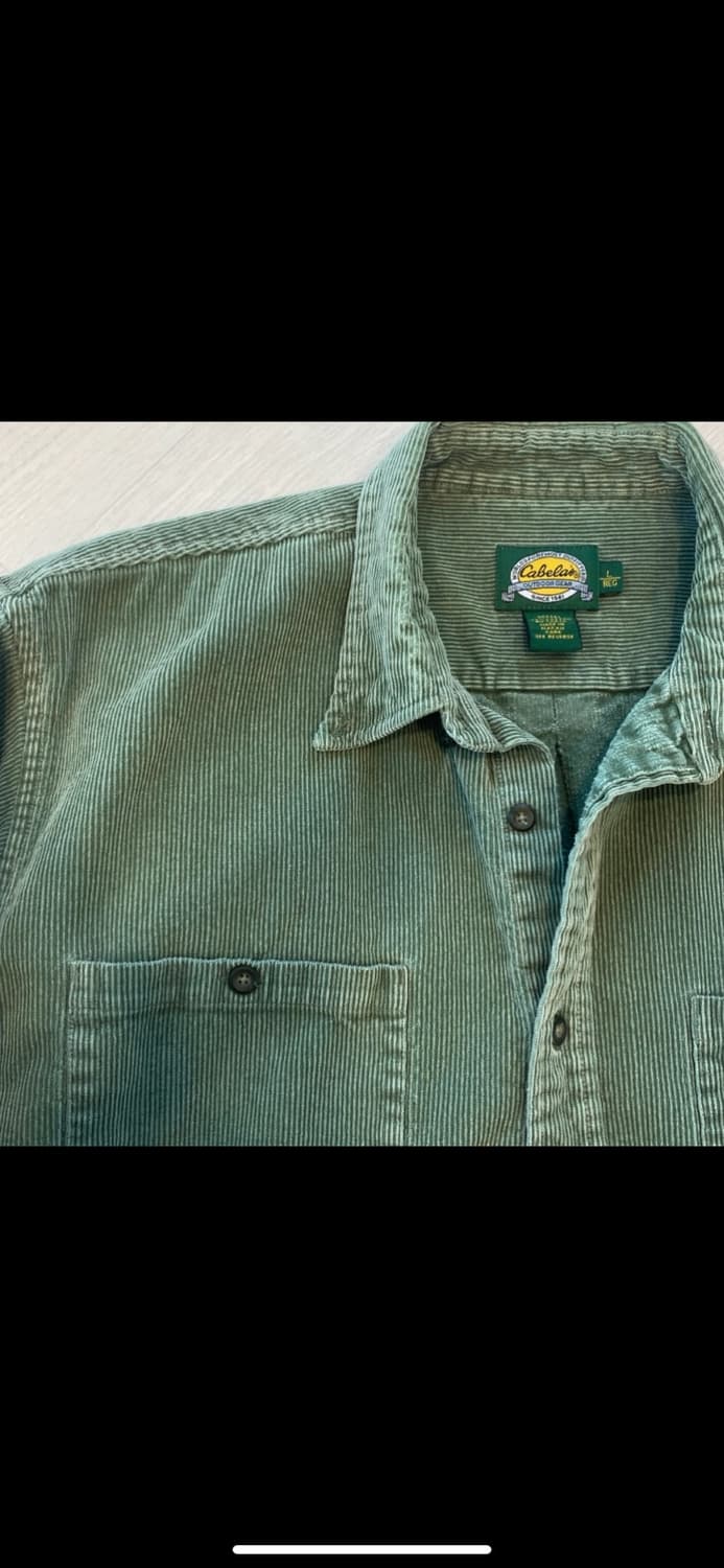 90s 미국빈티지 카키 WE 코듀로이 셔츠 상품이미지2
