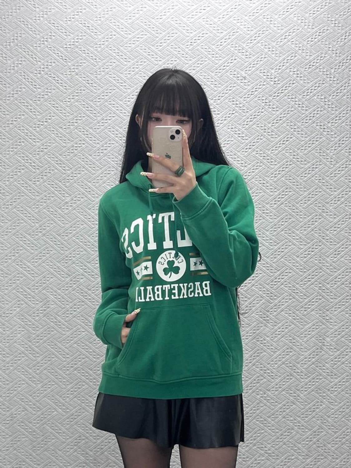 아디다스 보스턴 셀틱스 Y2K 키치 기모 후드티 C10039 상품이미지2