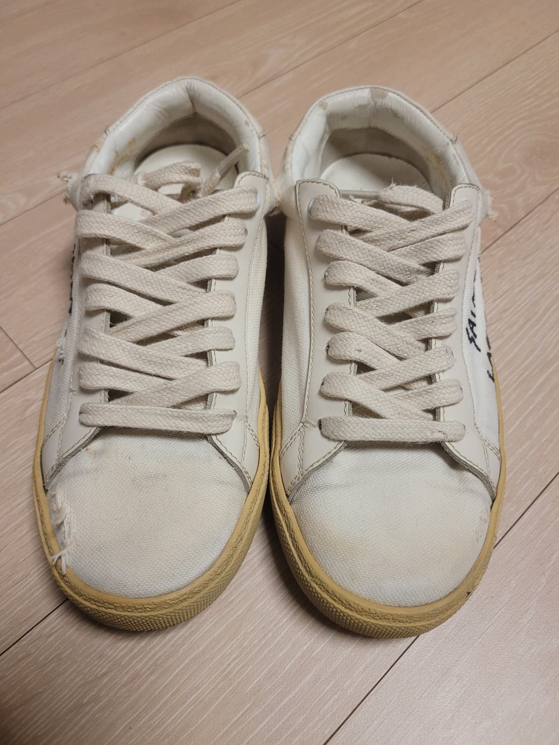 생로랑 빈티지 스니커즈 아이보리 사이즈 35 상품이미지2