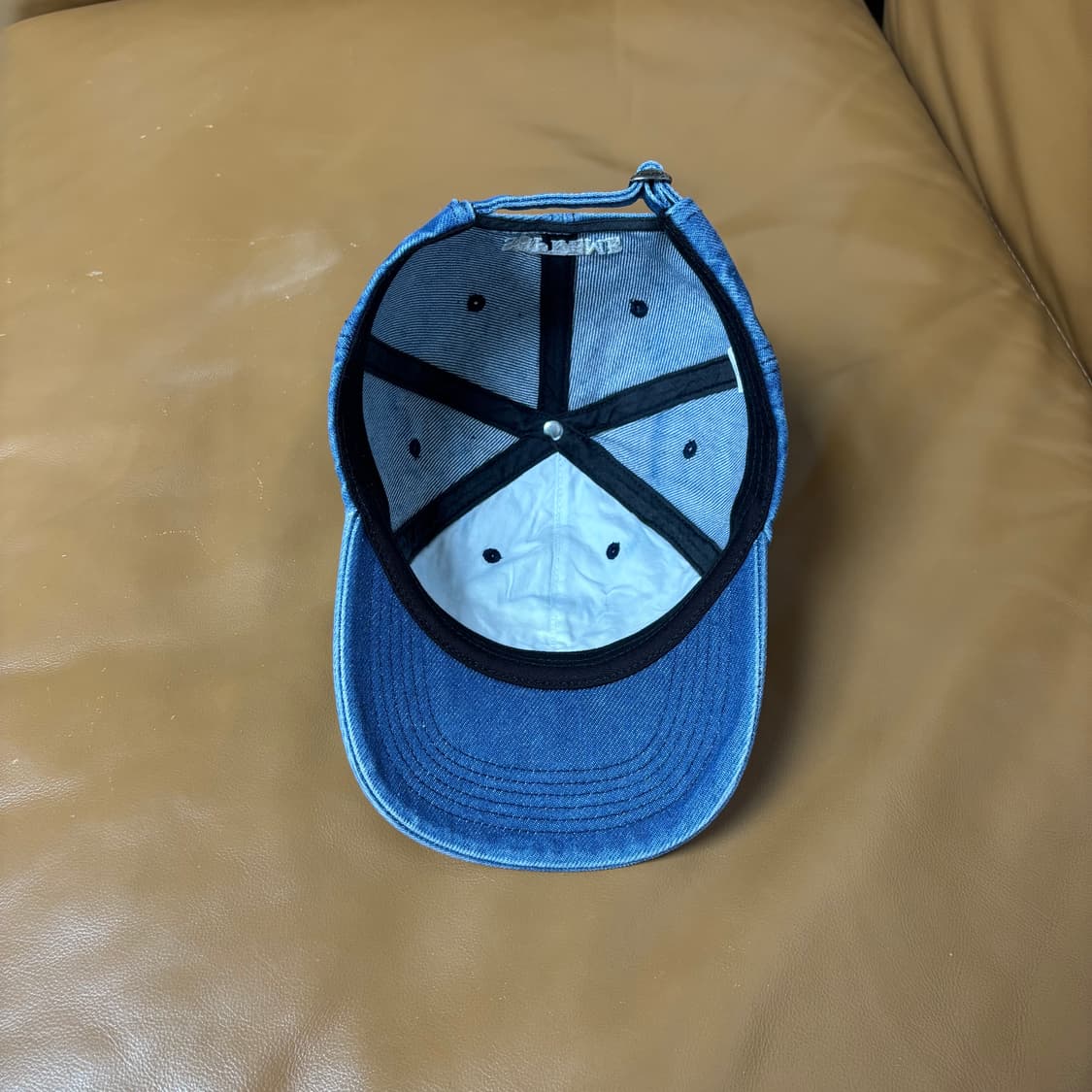 Supreme 슈프림 데님 6패널 볼캡 모자 (Washed Denim) 상품이미지6