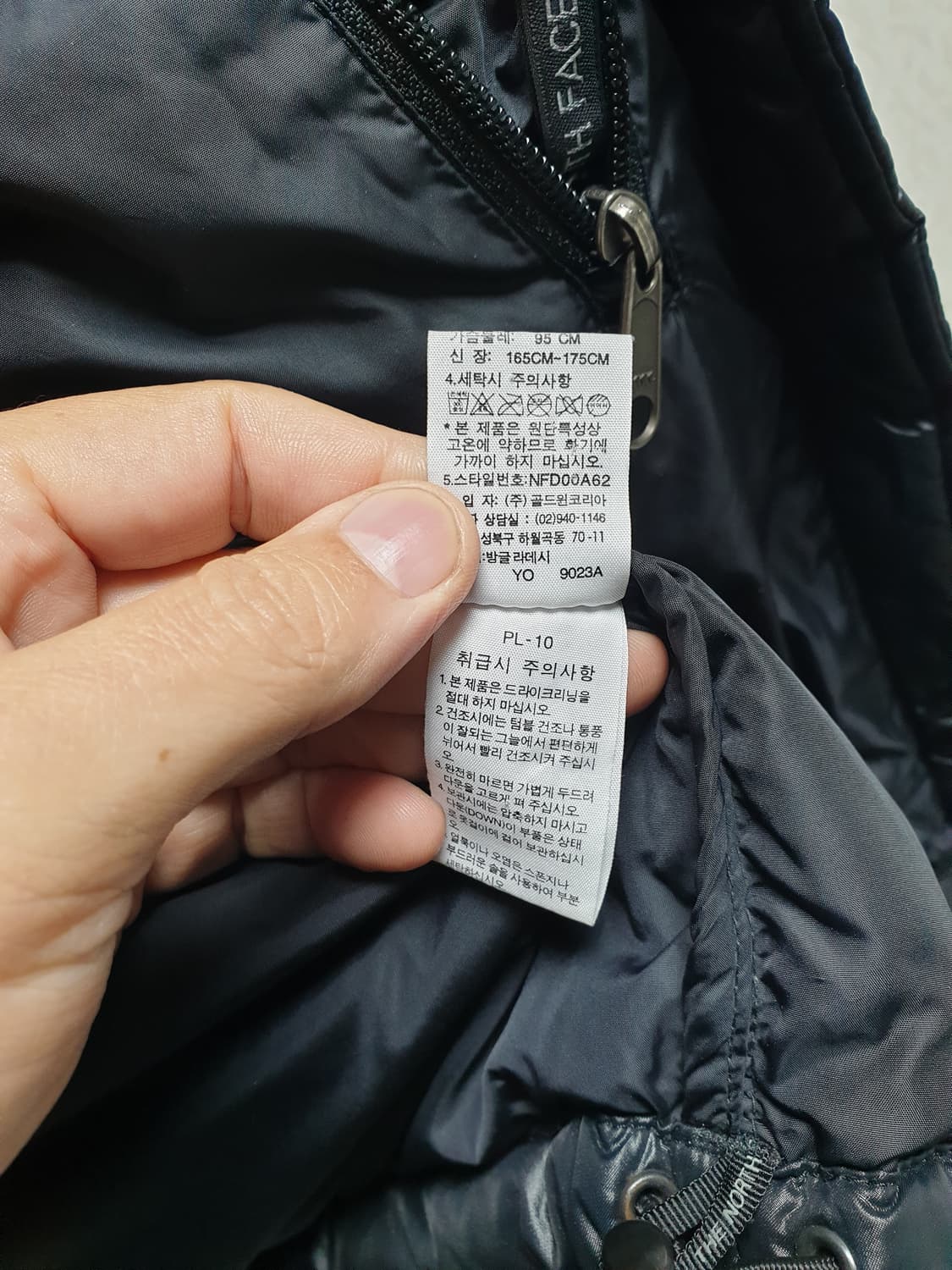 [m/95] 노스페이스 눕시패딩 유광블랙 상품이미지9