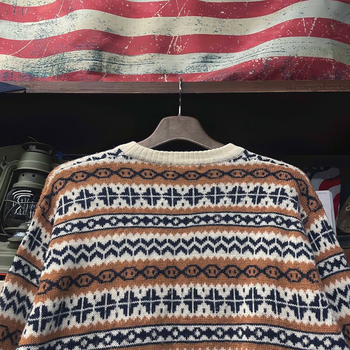 엘레 옴므 파리 크루넥 멀티 패턴 니트 스웨터 N501 상품이미지4