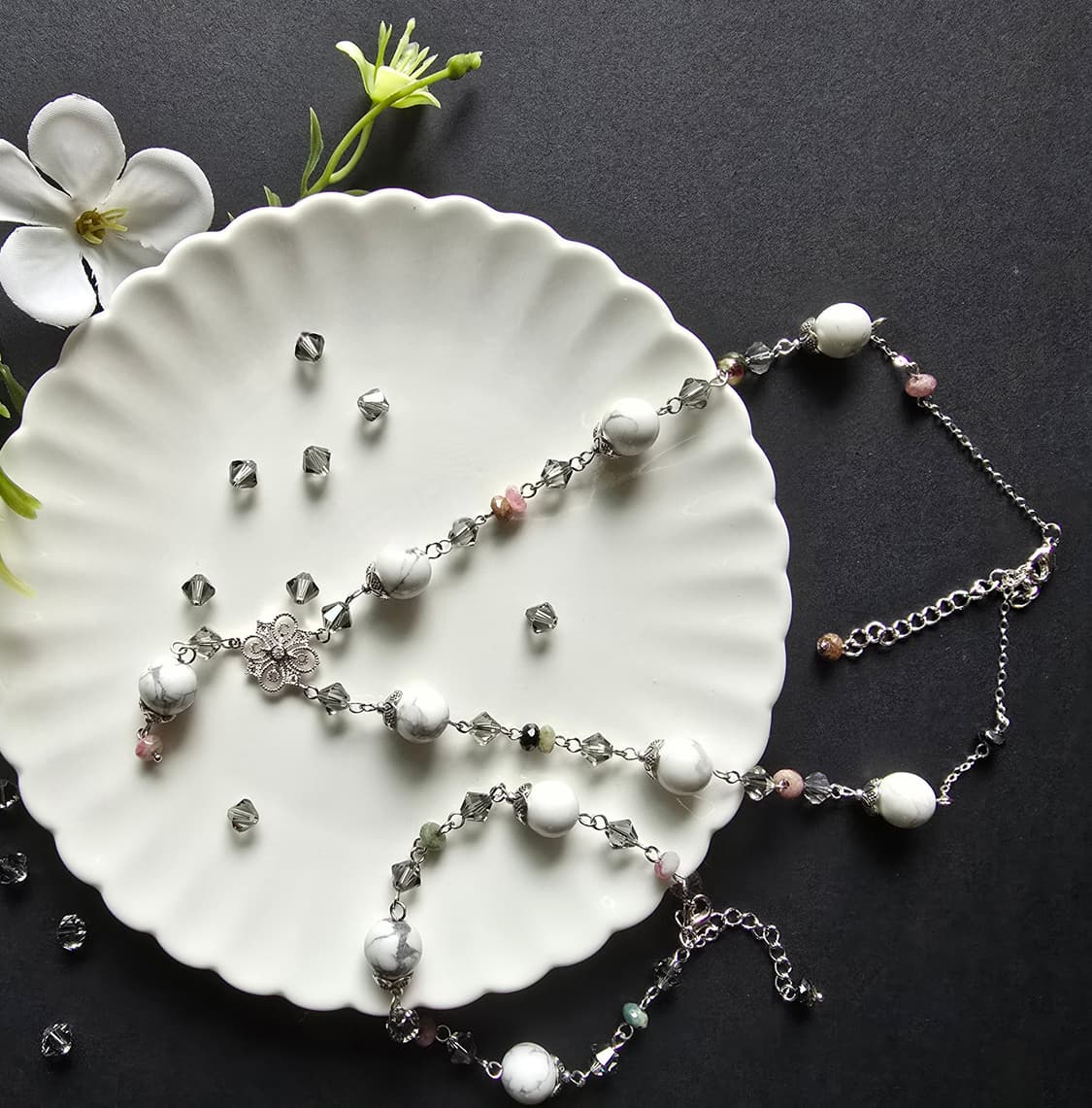 엔틱 백송석 핸드메이드 목걸이 상품이미지5