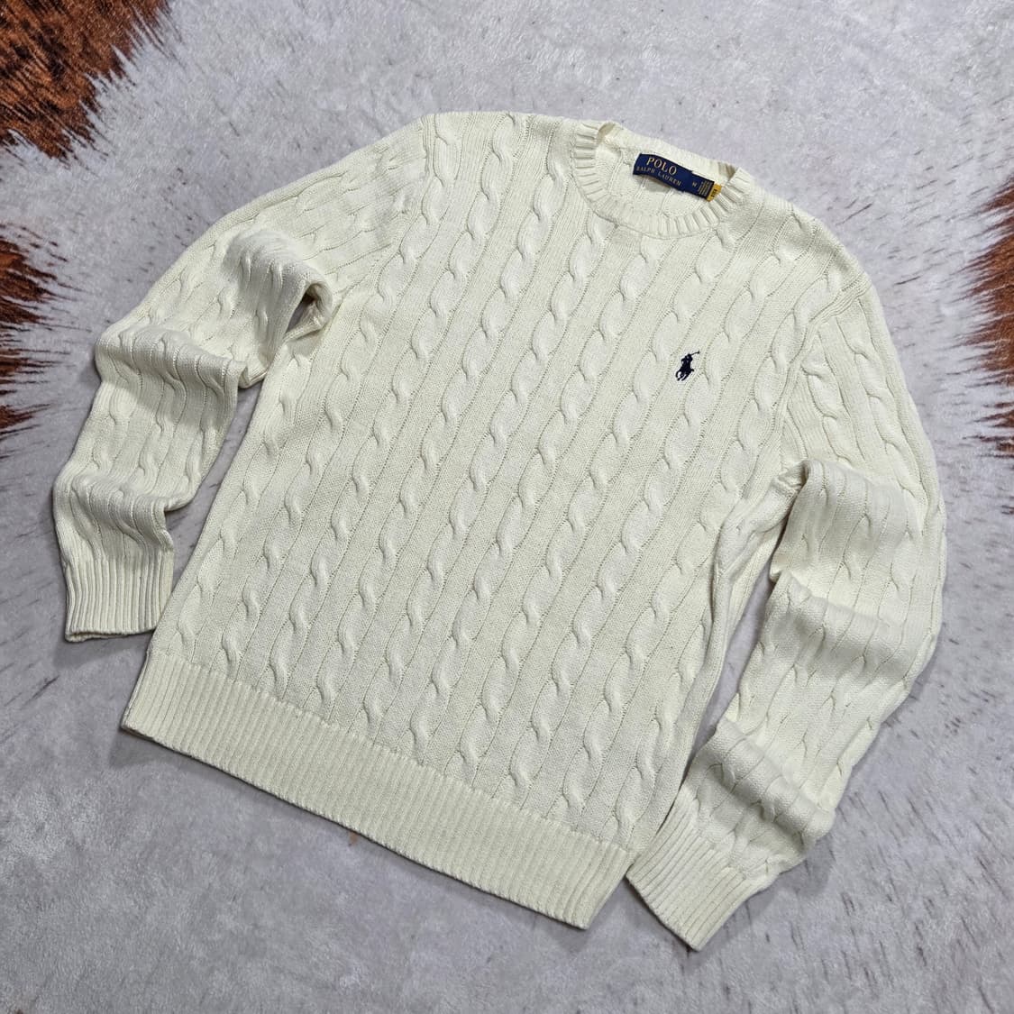 폴로 랄프로렌 아이보리 케이블 니트 상품이미지1