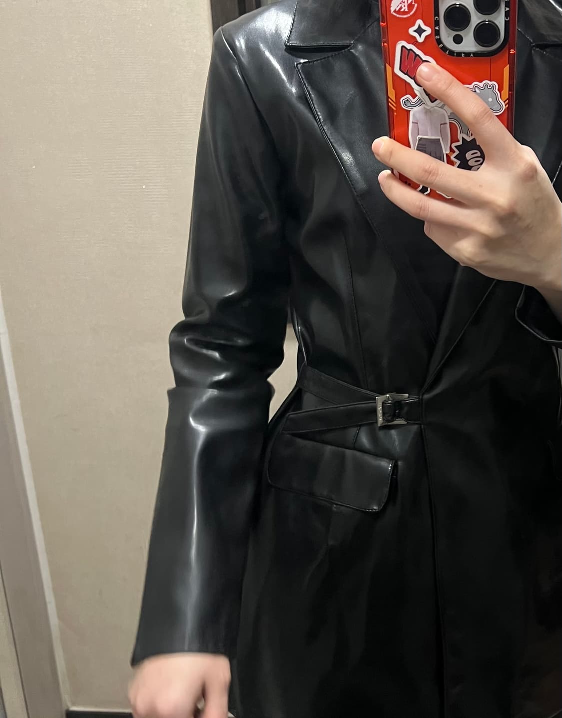Morgan Vtg leather coat 상품이미지1