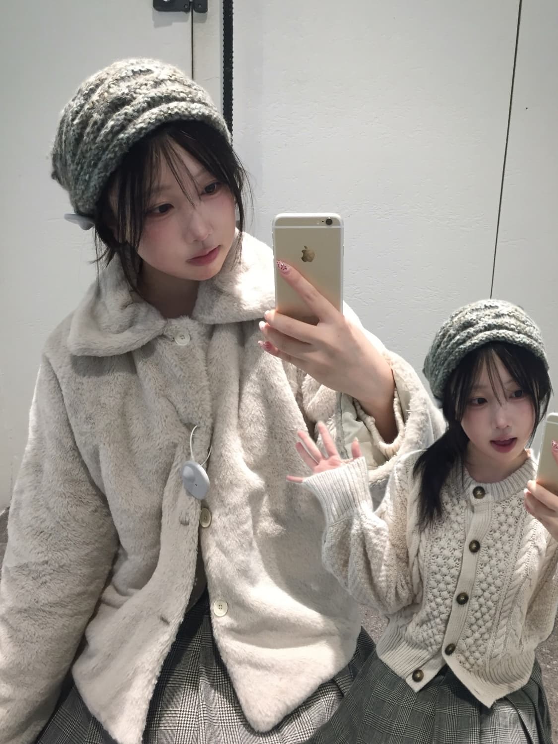 빈티지 폭닥 체크 코디세트  상품이미지3