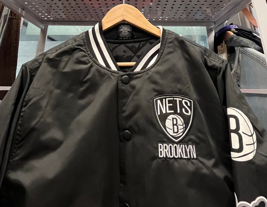 (새상품) Nba 브루클린 네츠 스타디움 자켓 블랙 상품이미지2