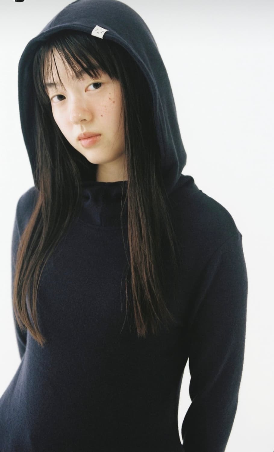 오헤시오 프릴 후드 티셔츠 퍼플 상품이미지1