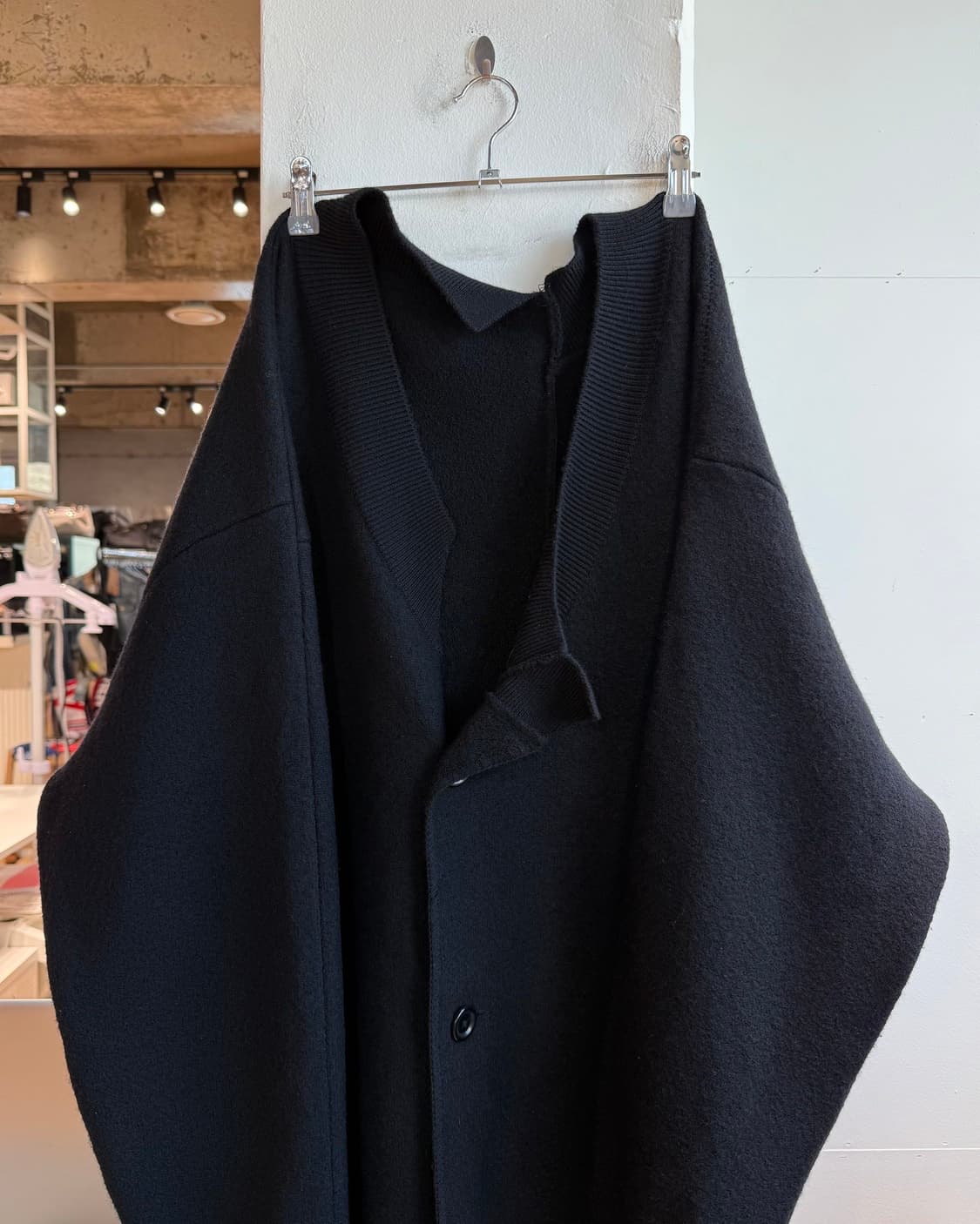 키미노리 모리시타 블랙 울 가디건 상품이미지3