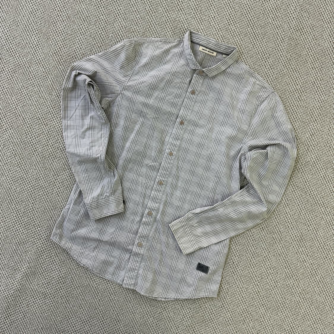 S DKNY 그레이 긴팔 체크 셔츠 0427D 상품이미지1