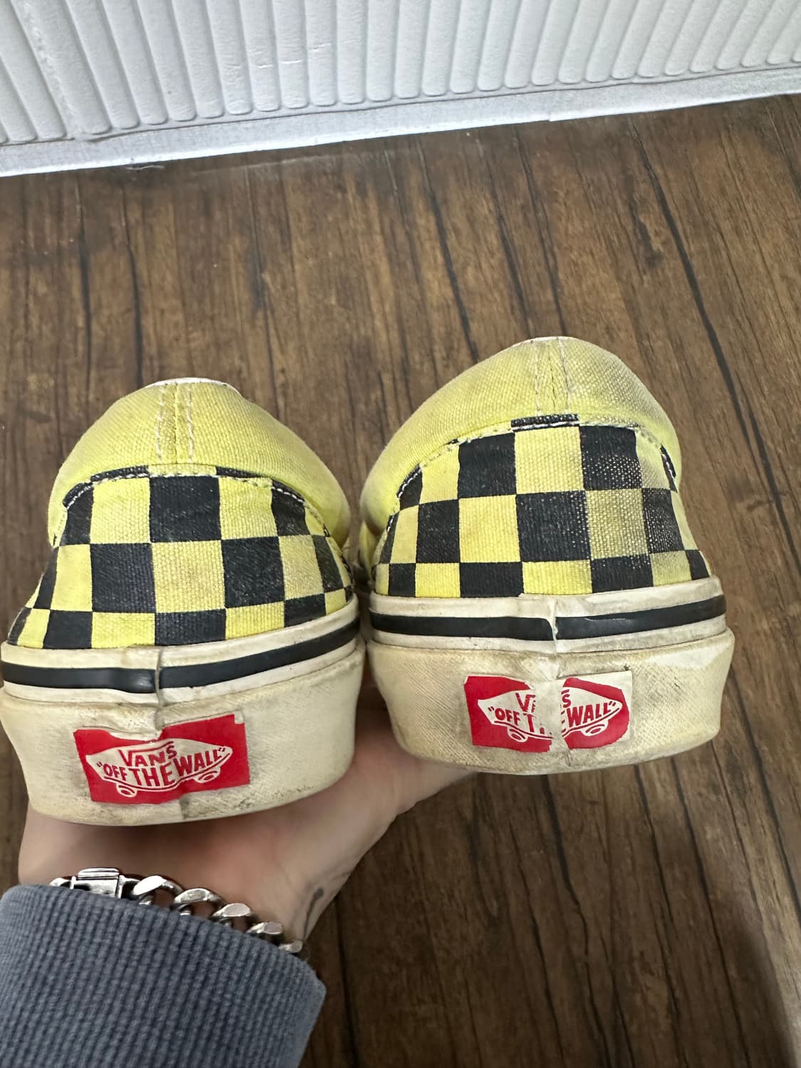 반스 옐로우 체커보드 슬립온 올드스쿨 275mm 상품이미지2