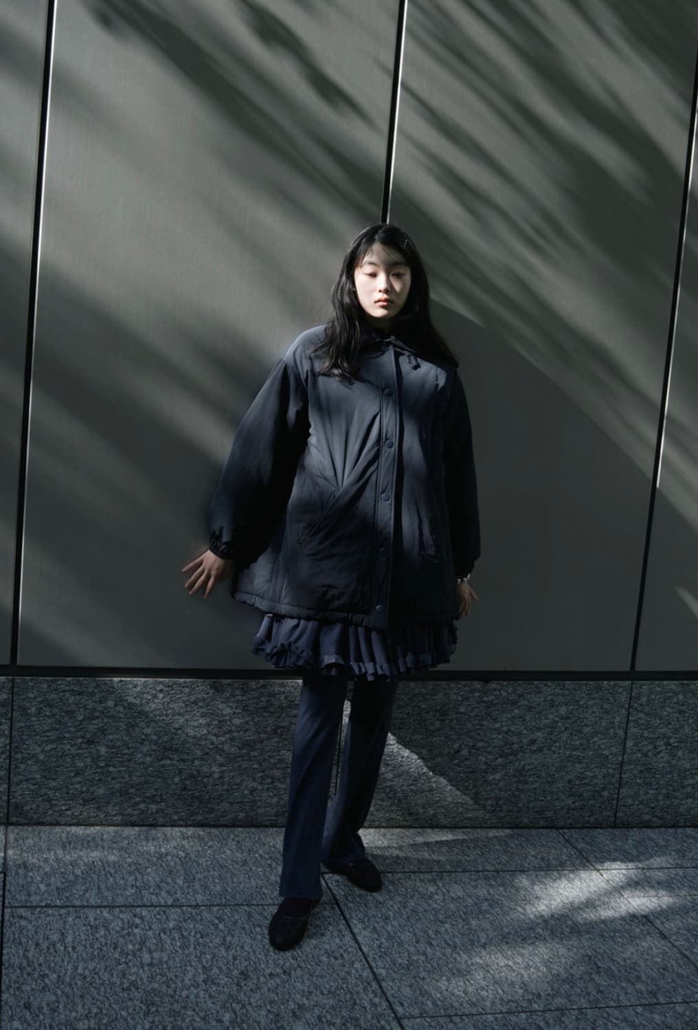 [COSMOSS] collar shirring padding jacket 상품이미지4