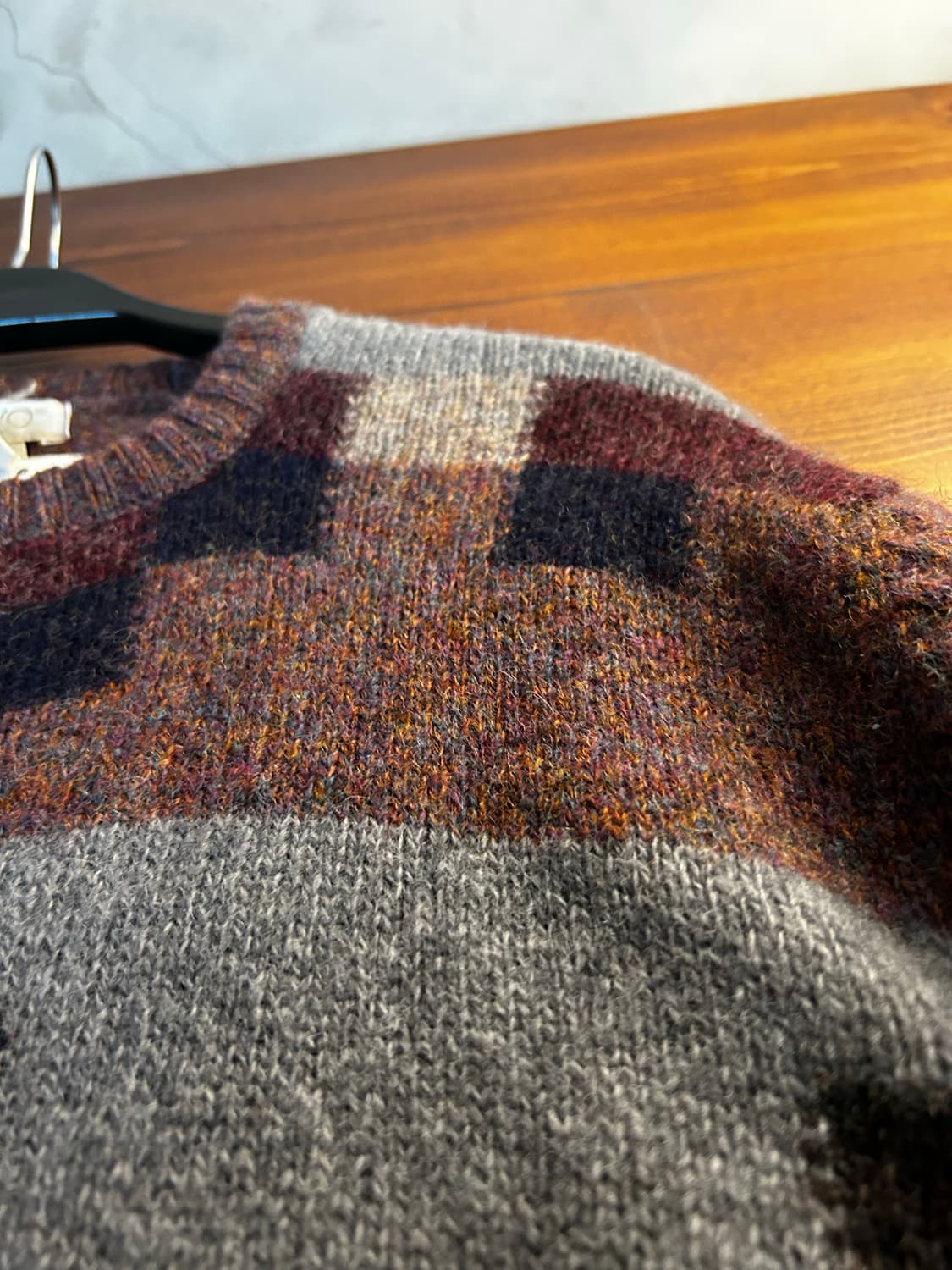 울 100%벽돌니트 상품이미지2