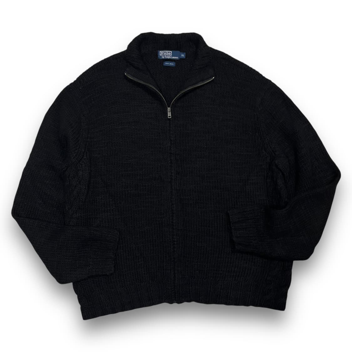 폴로 랄프로렌 00s 다크 울 니트 집업 상품이미지2