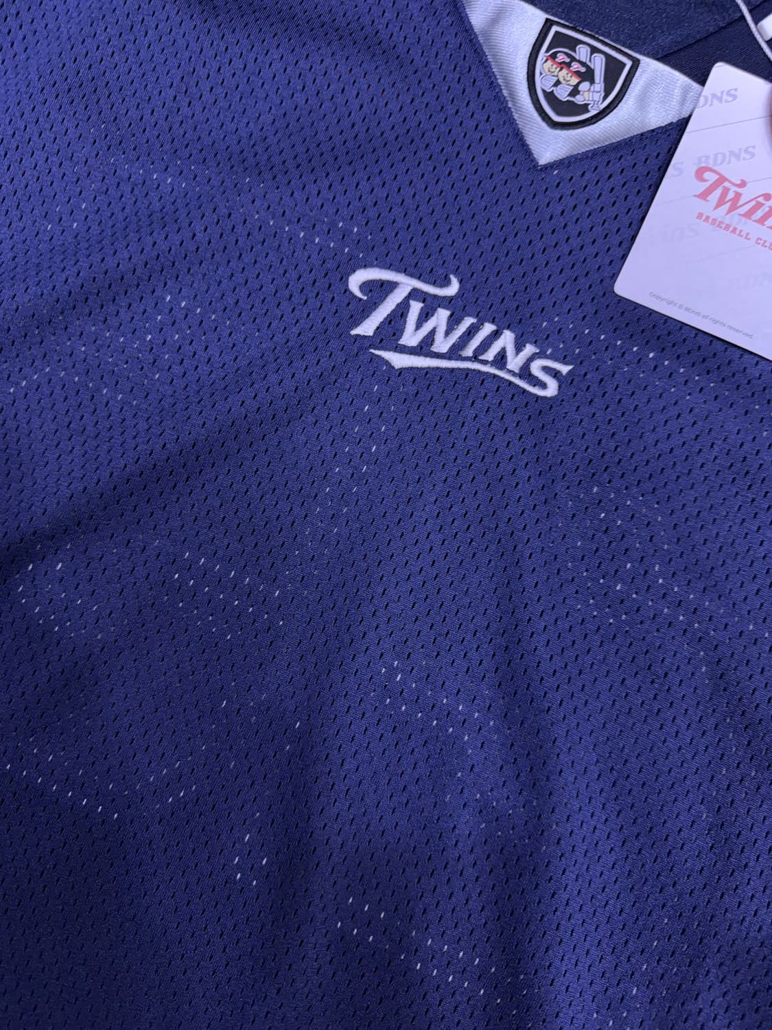 LG 엘지 트윈스 x 빠더너스 메쉬 져지 티셔츠 유니폼 네이비 L 상품이미지4
