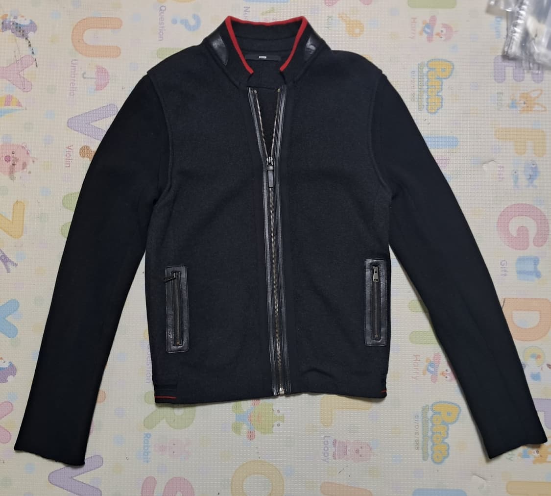 시스템옴므 남성 모 가죽트리밍 집업 자켓 가디건 95 상품이미지6