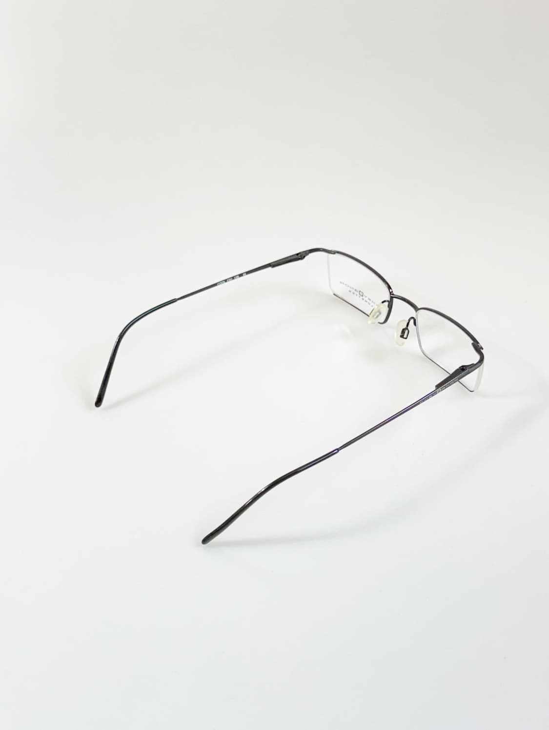 90s CHEVIGNON 블랙 하프림 스퀘어 빈티지 안경 상품이미지5