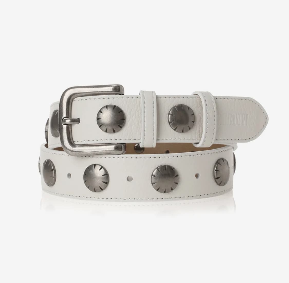 새상품 카키포인트 빅 스터드 벨트 화이트 상품이미지1