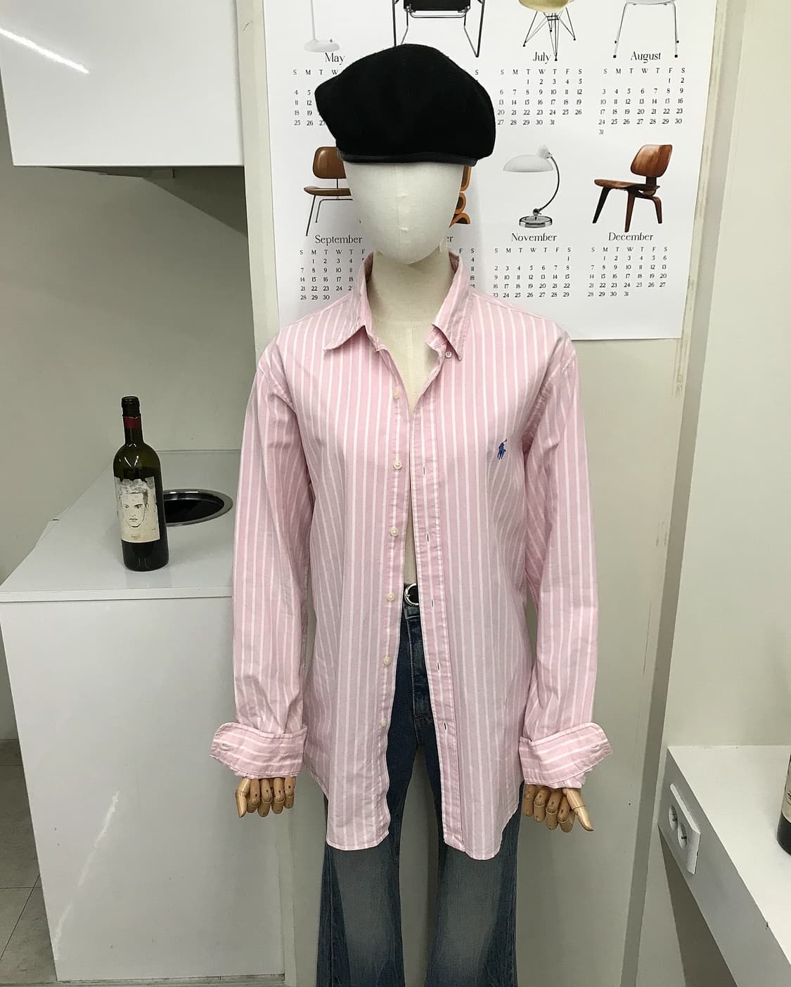 폴로 연핑크 스트라이프 셔츠 상품이미지7