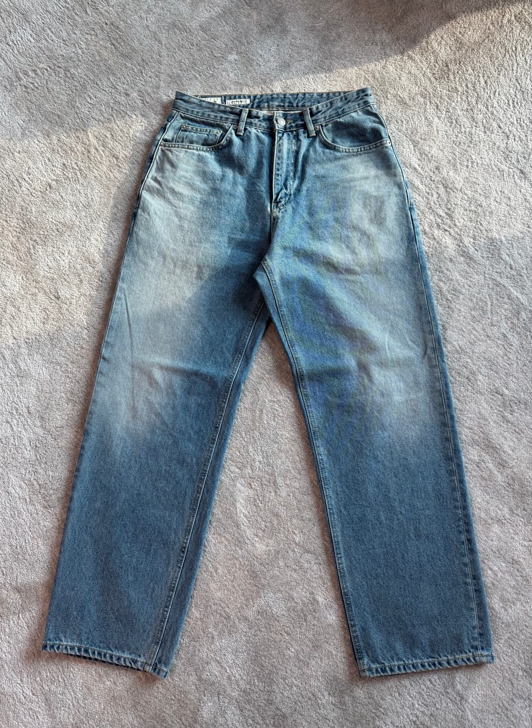 [인더로우] 5PK 와이드 테이퍼드 데님 팬츠 빈티지블루 1사이즈 상품이미지2