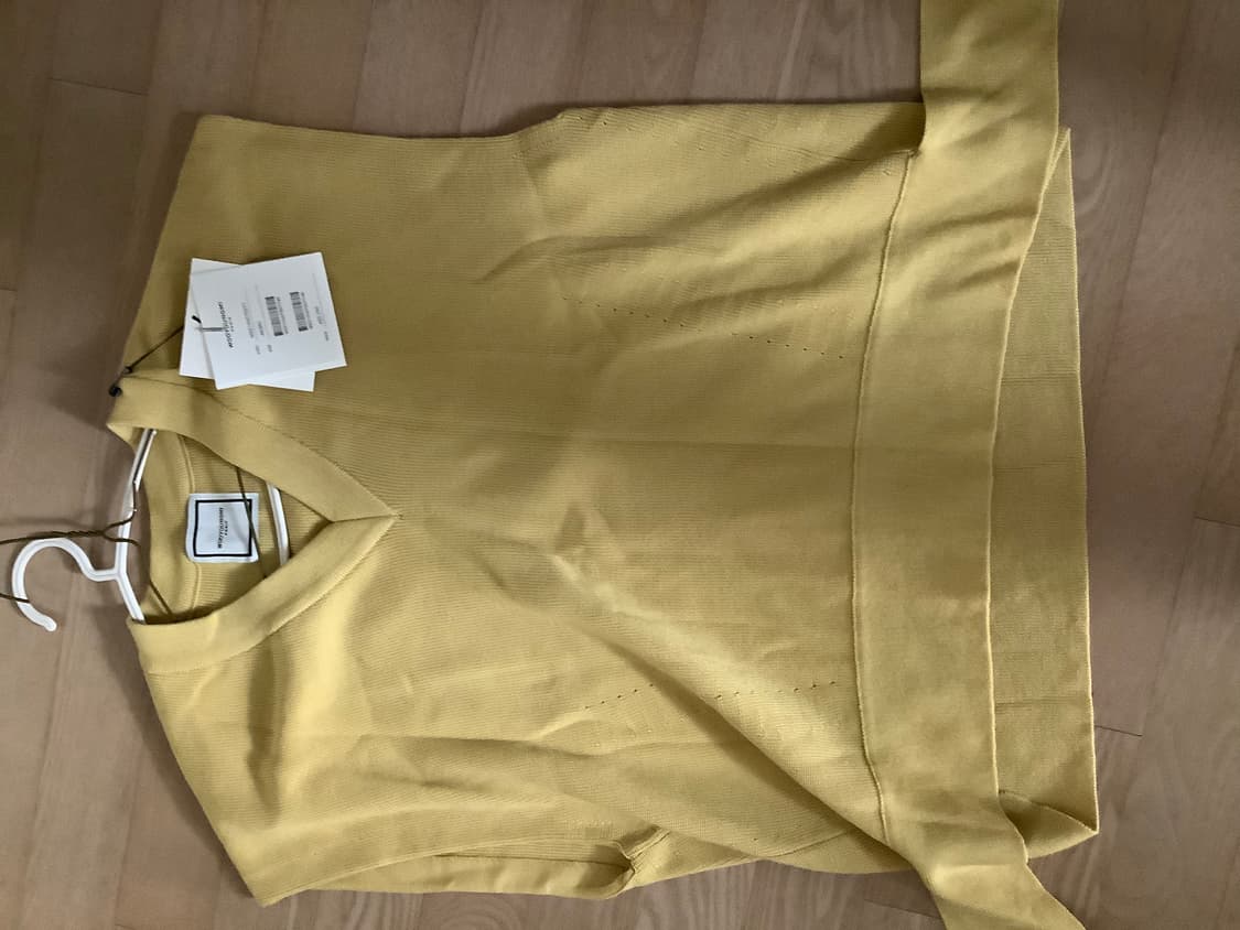 [46]우영미 조끼 베스트 옐로우 색상 새상품 상품이미지3