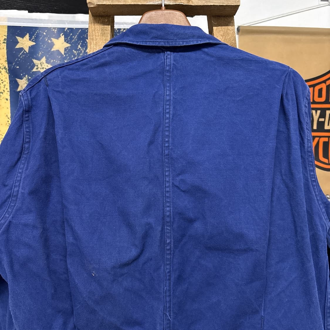 90s 프렌치 워크웨어 커버올 코튼트윌 점프수트 잉크블루 N953 상품이미지8