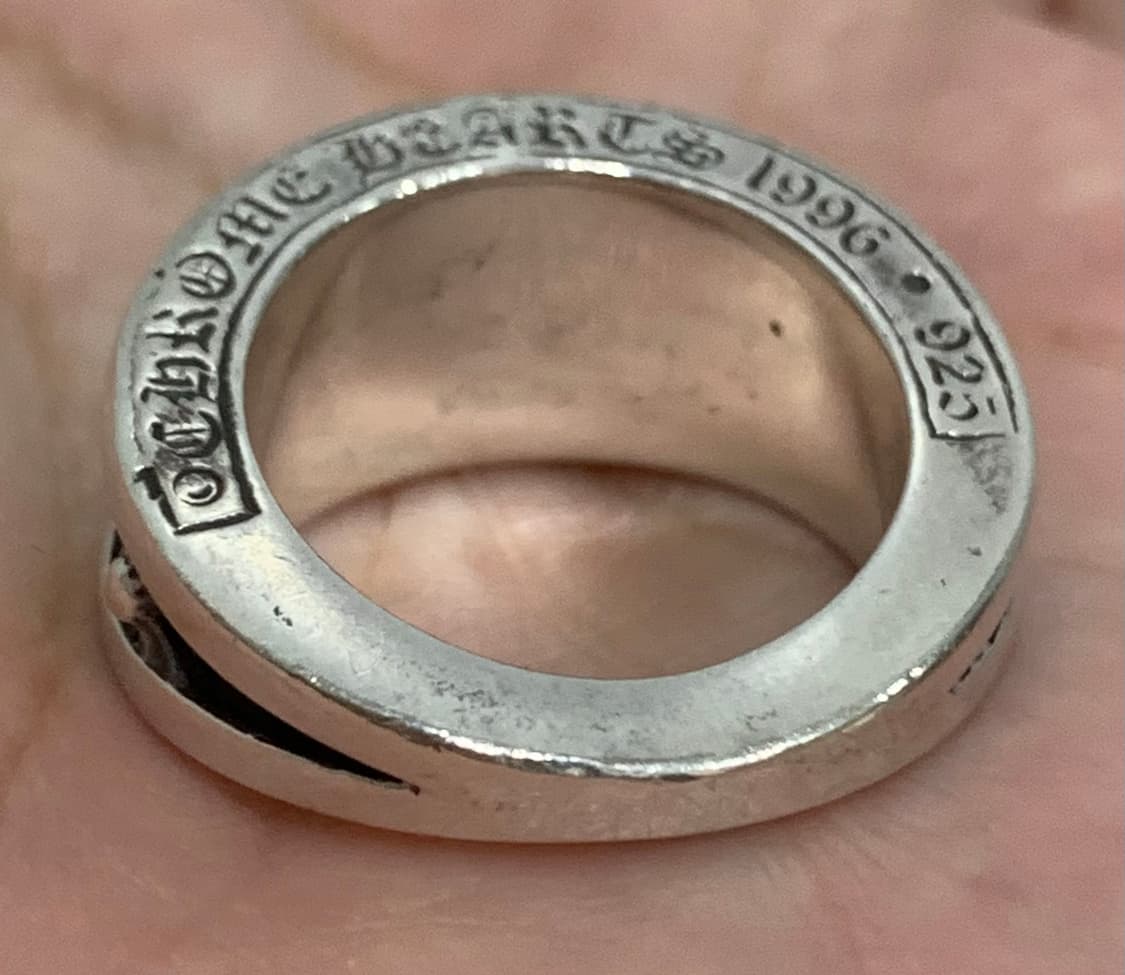 [US 8호] 크롬하츠 CH 플러스 V 밴드 링 반지 상품이미지4