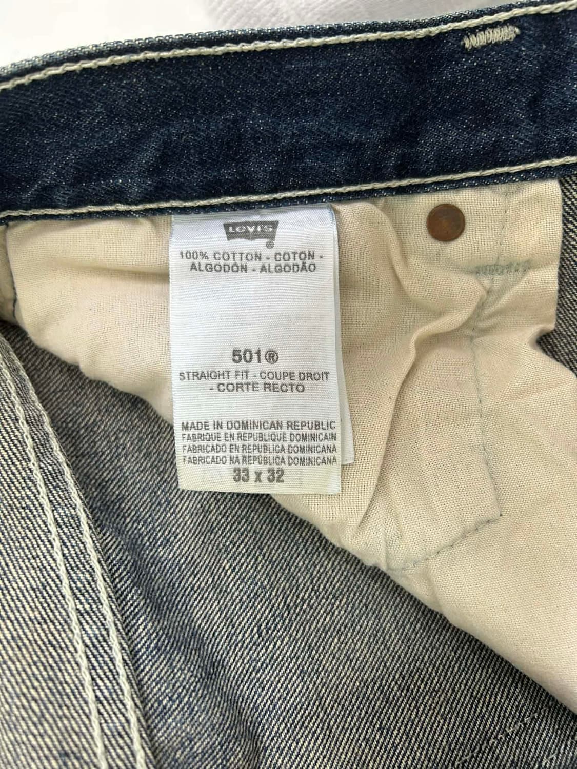 [33/32] 리바이스 501 스트레이트 핏 데님 팬츠 상품이미지6