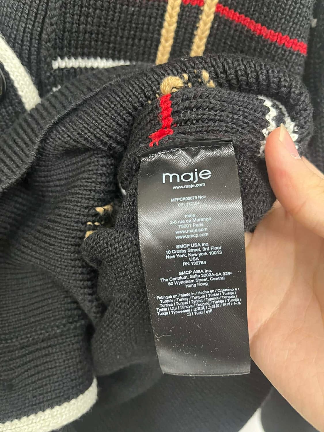 [2] 마쥬 플레이드 체크 울 니트 가디건 상품이미지5