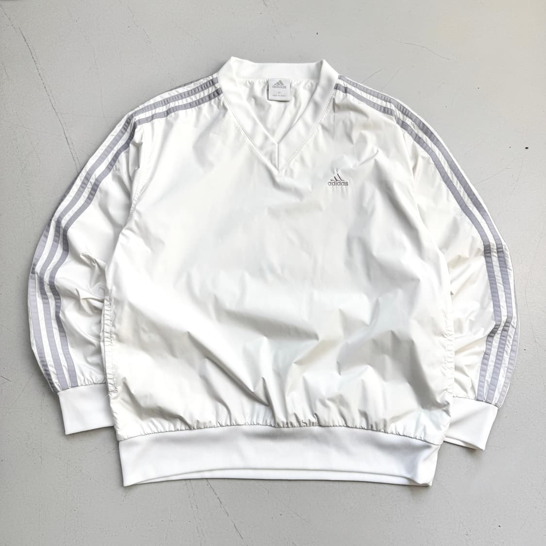 아디다스 00s 흰실 화이트 실버 빅로고 웜업 바람막이 상품이미지2