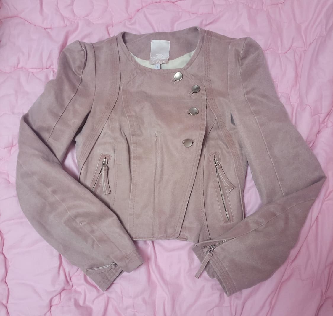 급처상태양호!오즈세컨 어깨살짝셔링 핑크공주자켓 점퍼 레니본st리즈리사st 상품이미지1