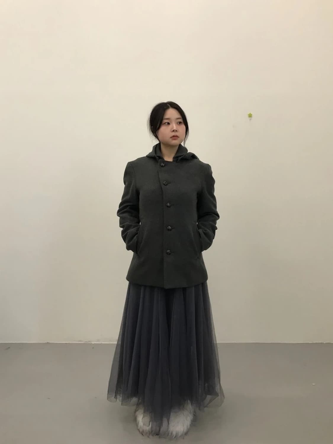 THE SHOP TK Hooded Wool Coat 상품이미지1