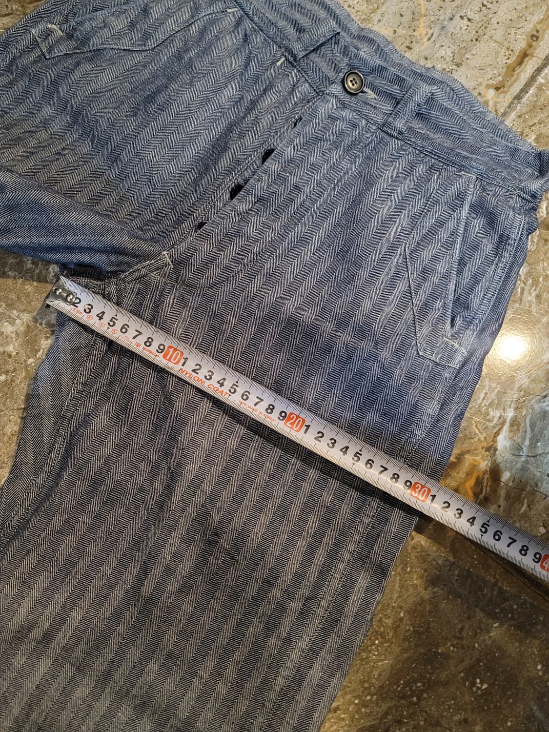 웨어하우스 덕디거 블루 헤링본 워크 팬츠 상품이미지6