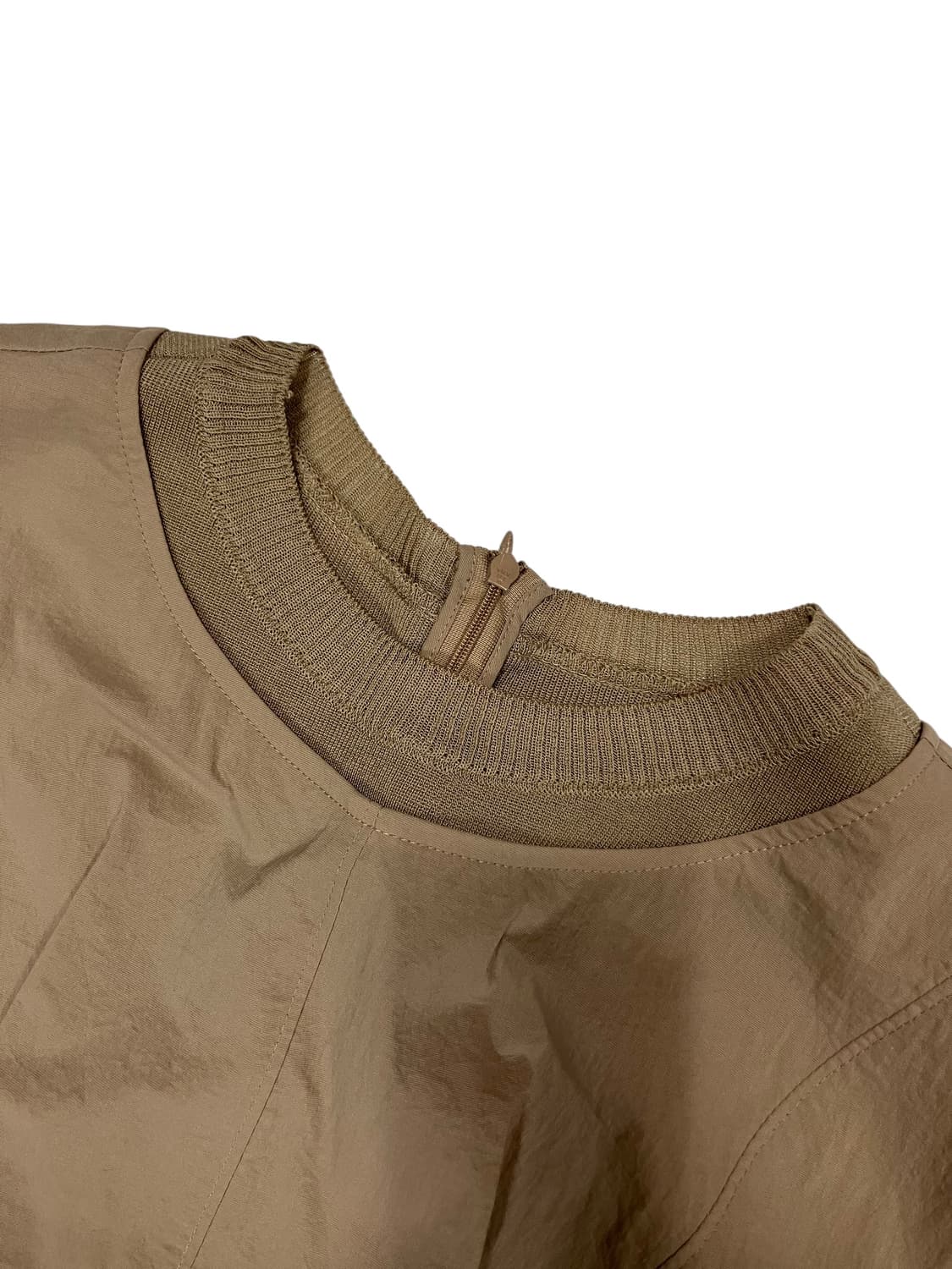 SJ SJ 라이트 브라운 반팔 A라인 플레어 롱 원피스 S 상품이미지4