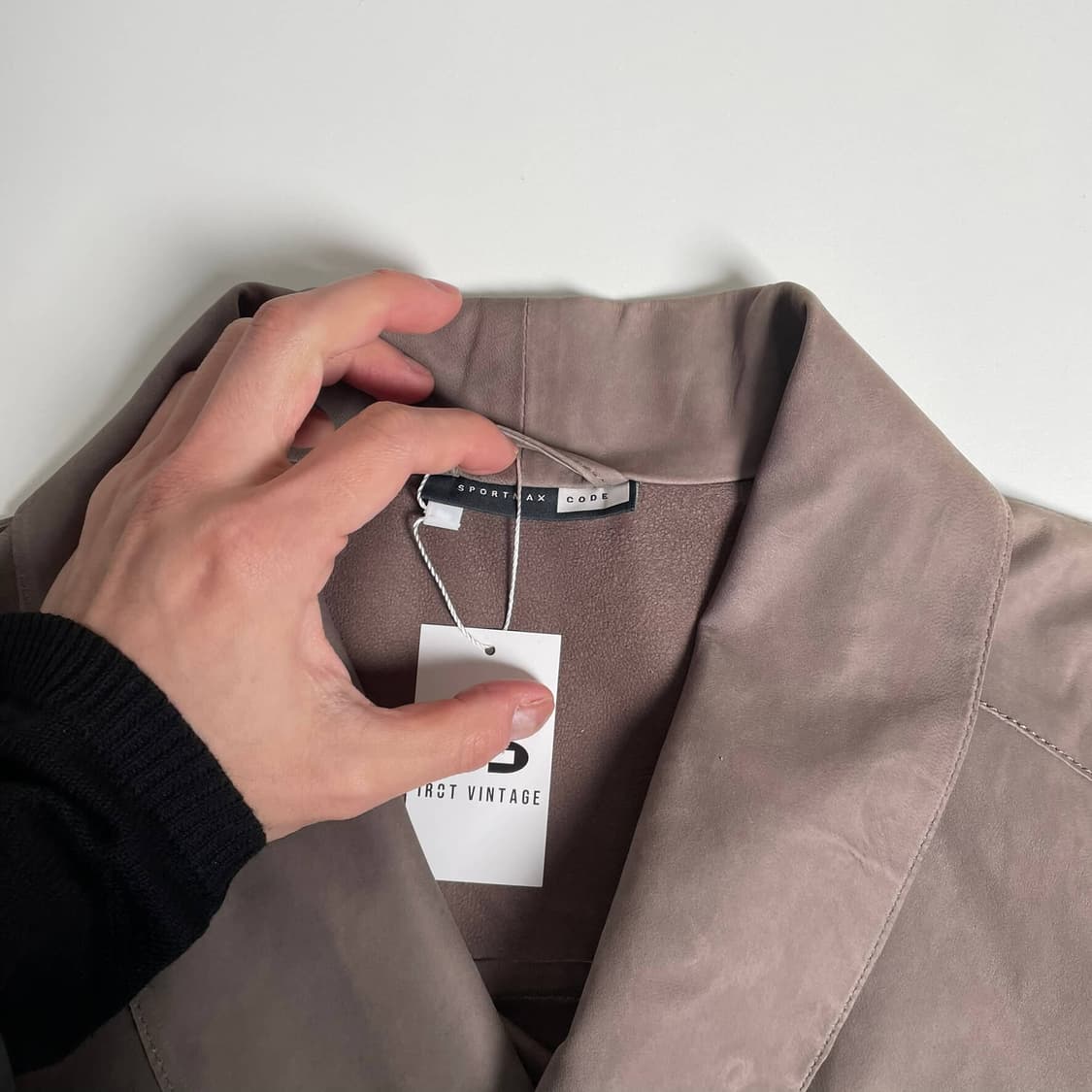 Sportmax 니트 슬리브 양가죽 자켓 상품이미지9