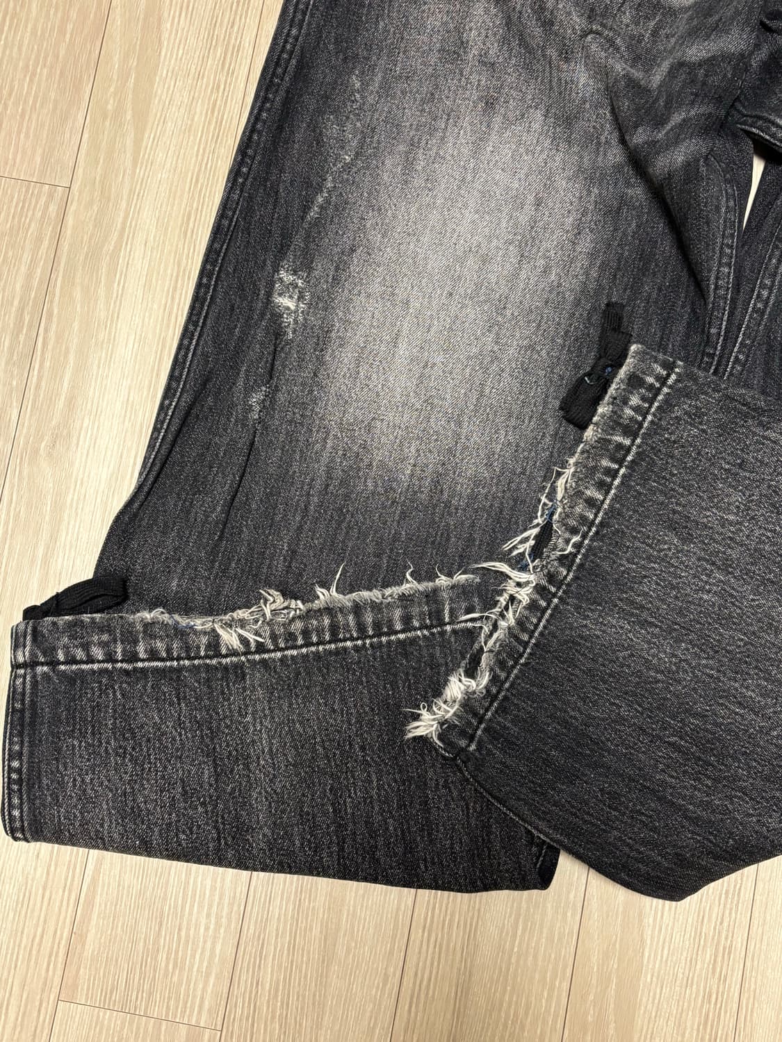 논노드 더블포켓 재패니스 데님 워시드 블랙 2 상품이미지3