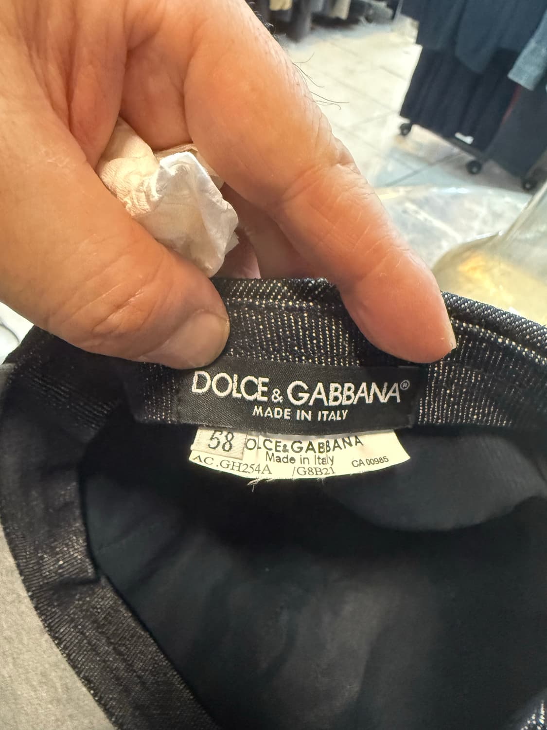 58 정품 돌체앤가바나  데님 볼캡 팝니다 상품이미지7