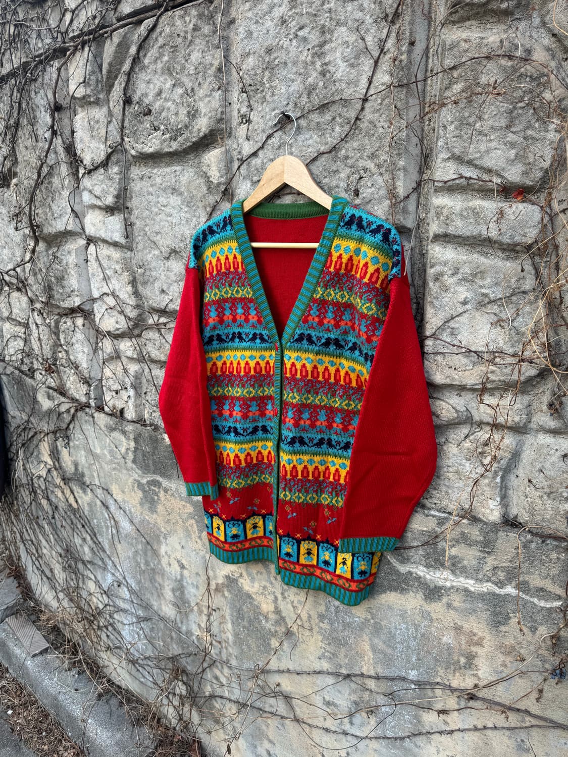 아즈텍 패턴 빈티지 니트 가디건 상품이미지4
