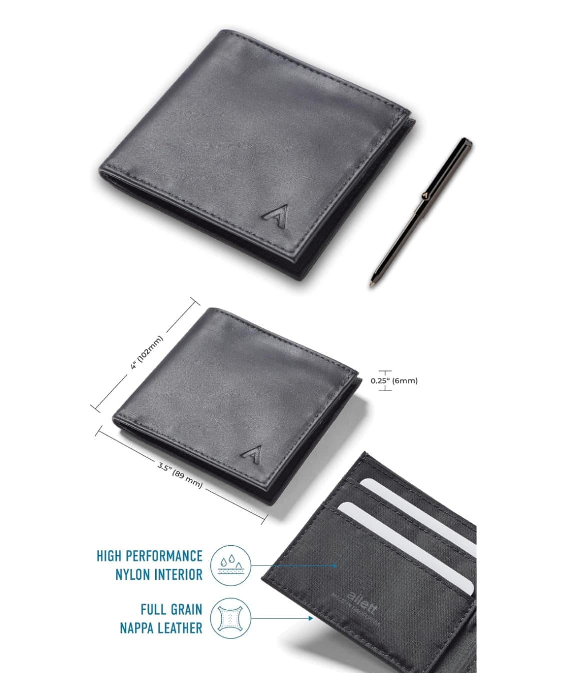 <세상에서 가장 얇은 지갑> 올에뜨 가죽 반지갑 상품이미지6