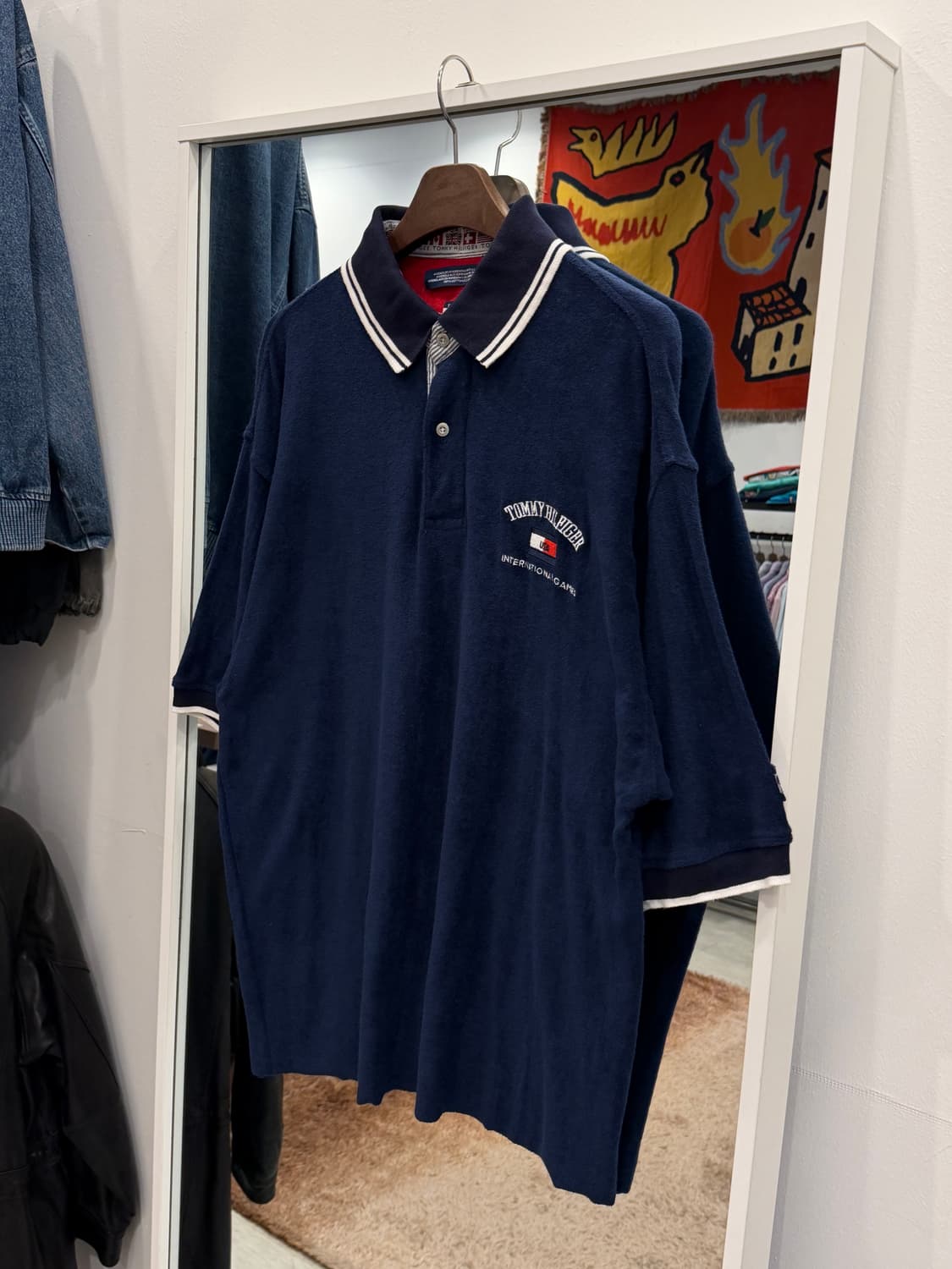 90s Tommy Hilfiger 타미힐피거 테리 코튼 컷오프 pk 반팔 상품이미지1