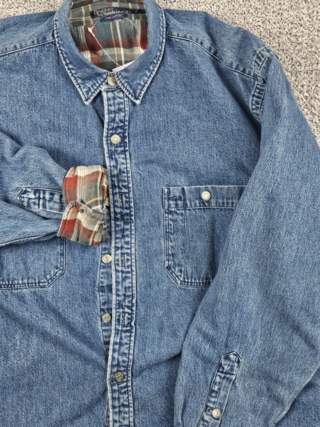 90's 폴로랄프로렌 데님 워크 셔츠 자켓 ( XL ) / 9993 상품이미지6