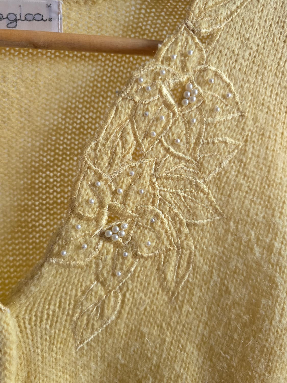 Rogica 러블리 자수 비즈 니트 가디건 상품이미지3