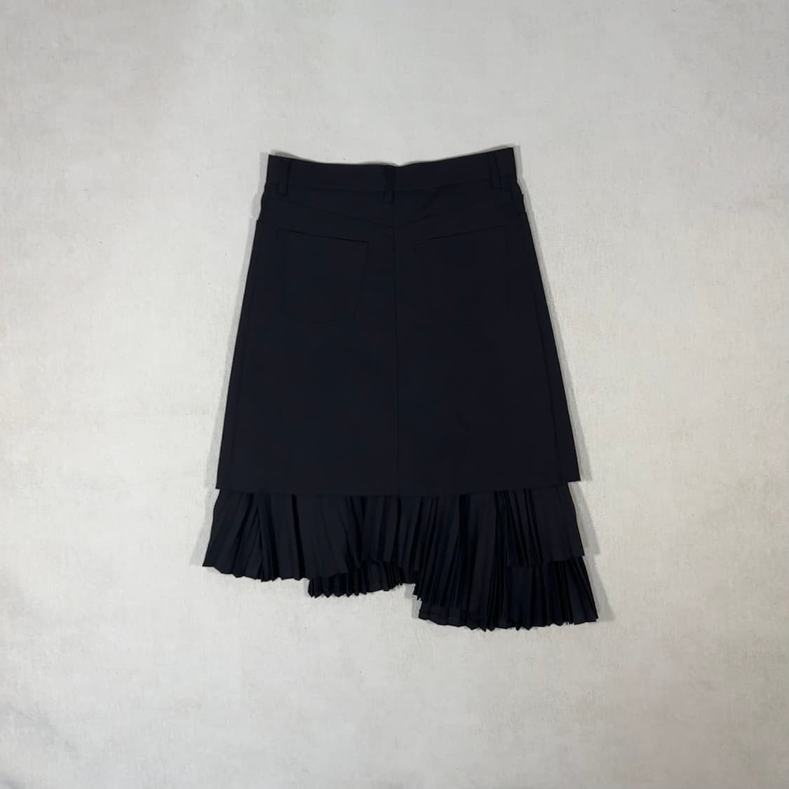 Pleated Black Long Skirt 상품이미지3