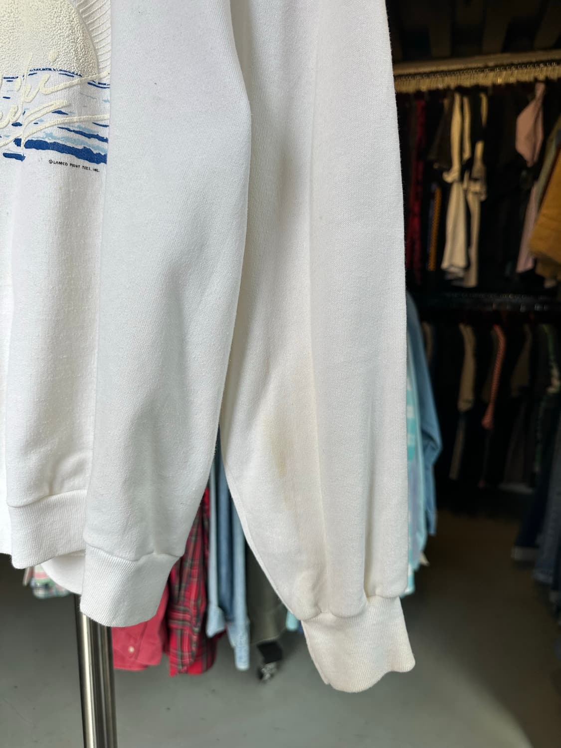 90s 50/50 하와이 프린팅 스웻셔츠 made in usa 상품이미지5