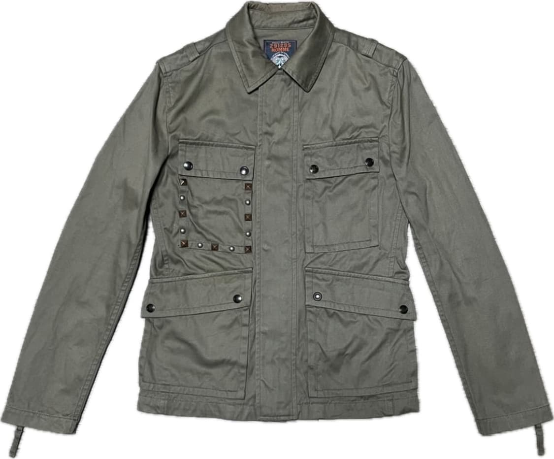 291295=Homme 스터드 밀리터리 자켓 상품이미지1