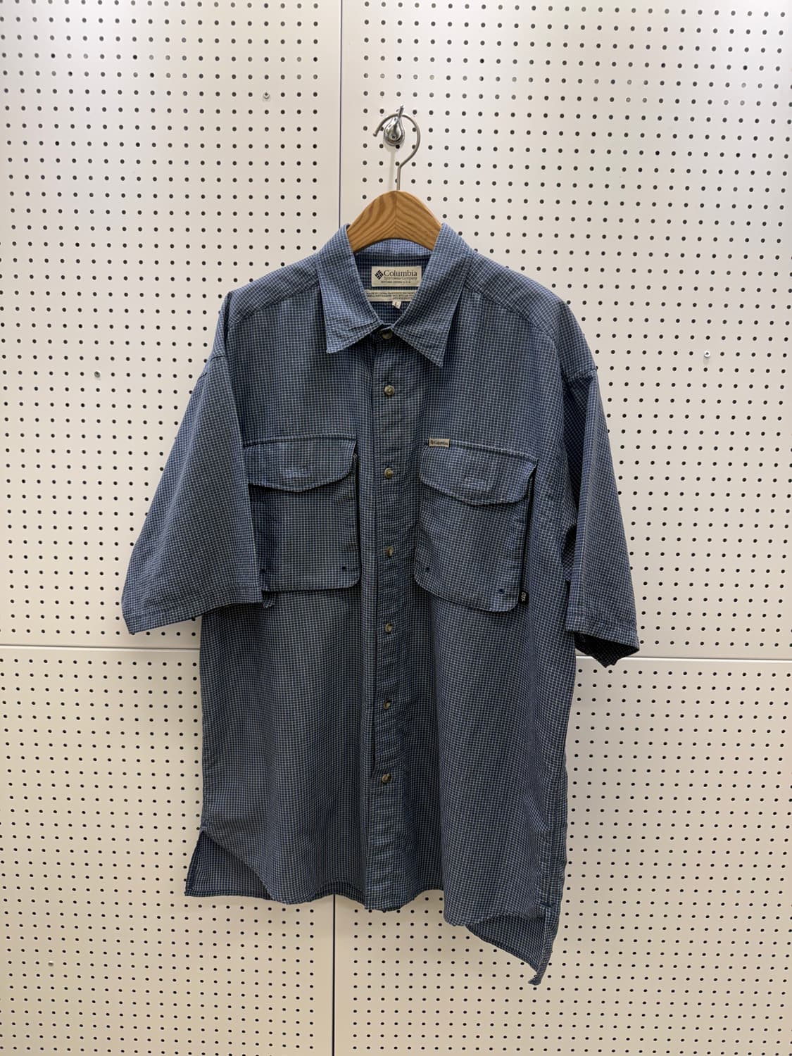 컬럼비아 체크 패턴 반팔 포켓 셔츠 U1621 상품이미지2
