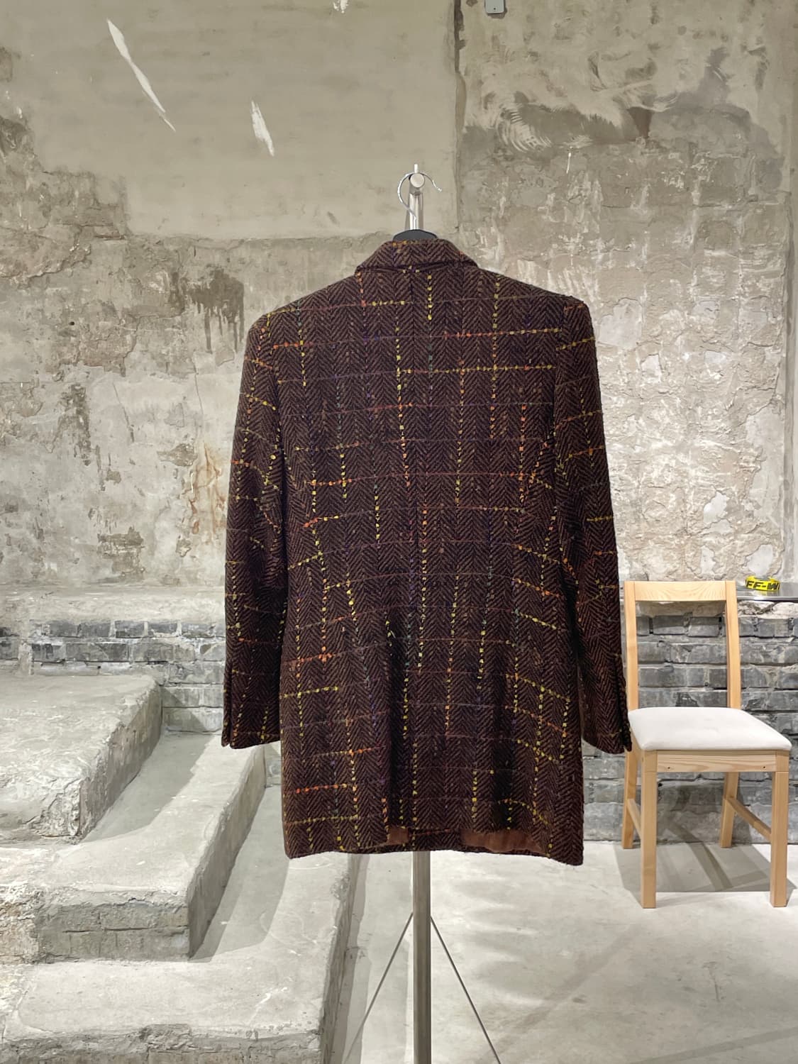 살바토레 페라가모 브라운 트위드 블레이저 자켓 상품이미지6