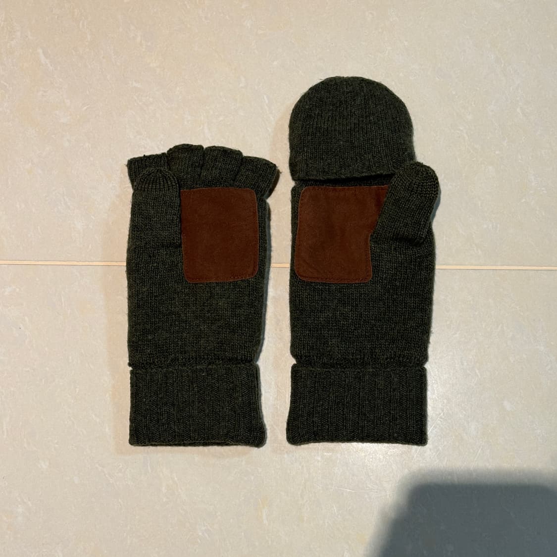 폴로 랄프로렌 컨버터블 핑거 글러브 장갑 (올리브색) 상품이미지1