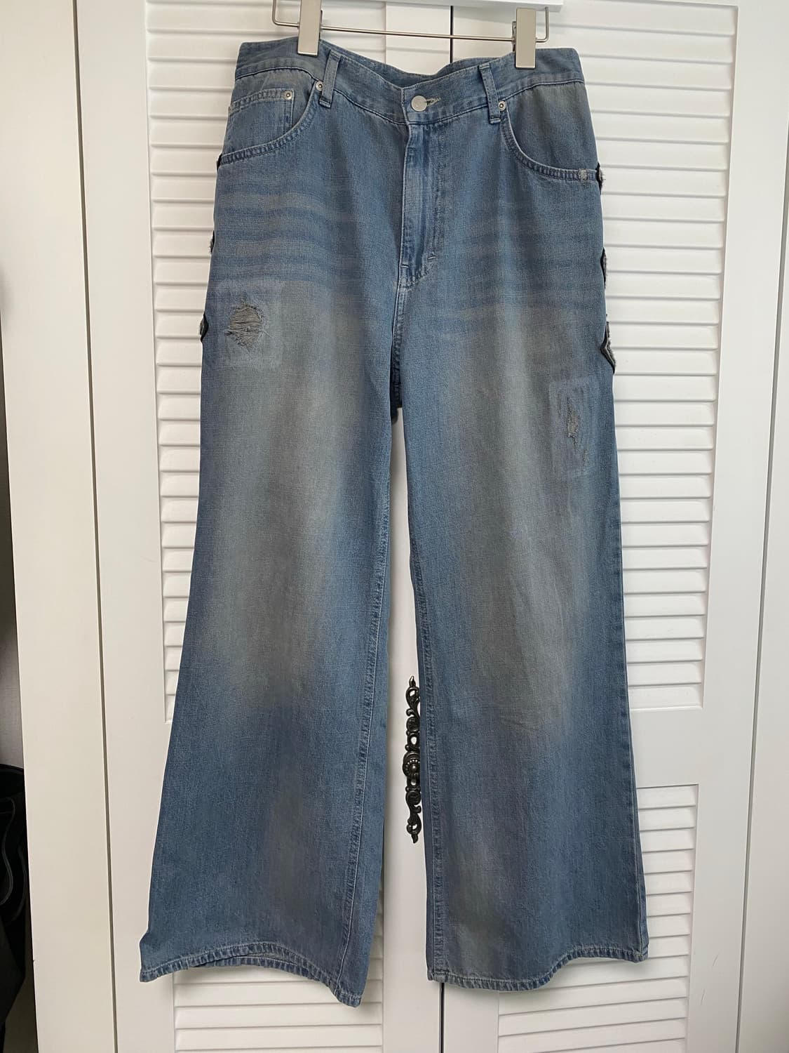 폴리테루 행크 내로우 고시마 데님 팬츠 라이트블루 상품이미지2