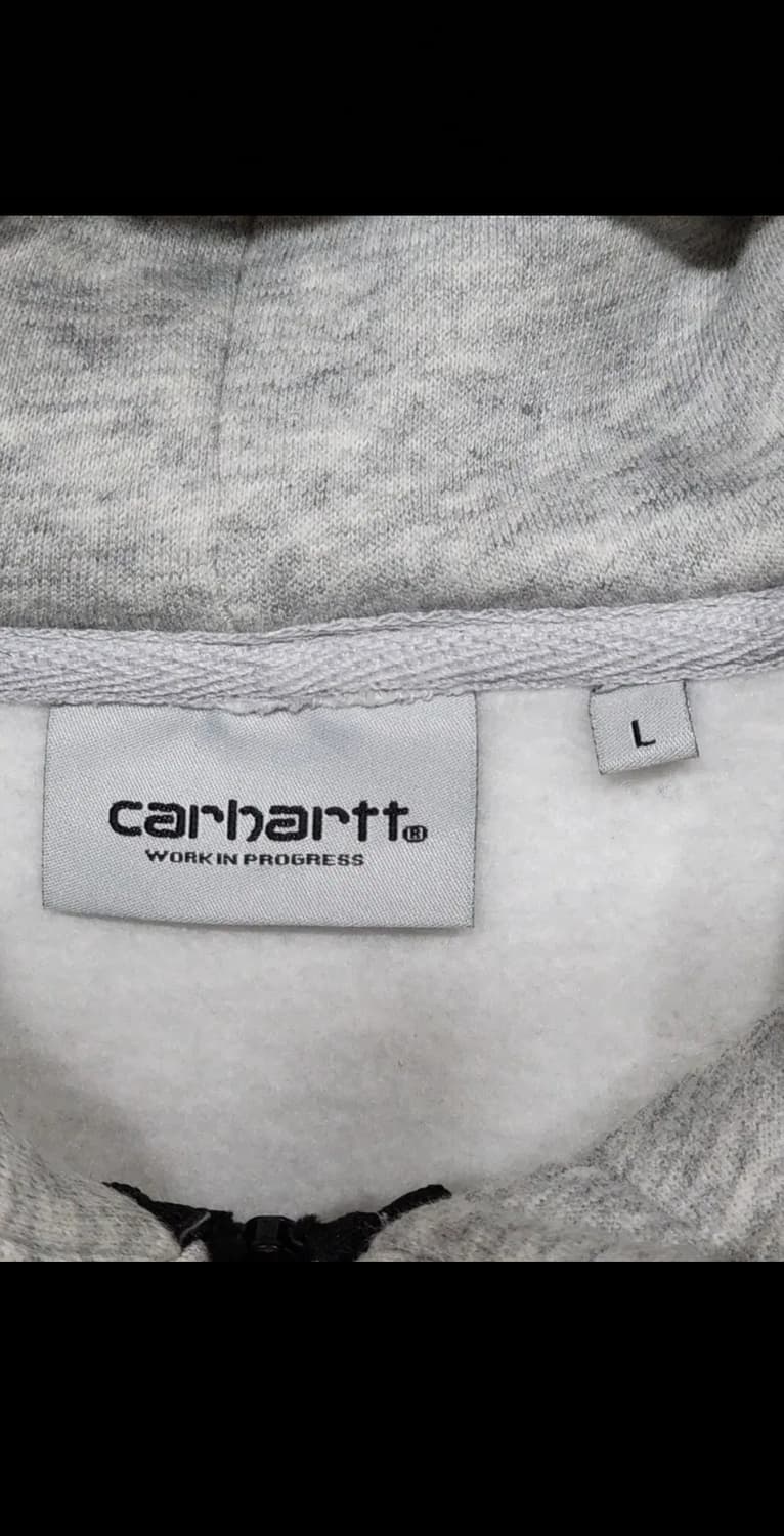 (L) 칼하트 후드집업 티셔츠 그레이 기모 아메카지 캐주얼  상품이미지3